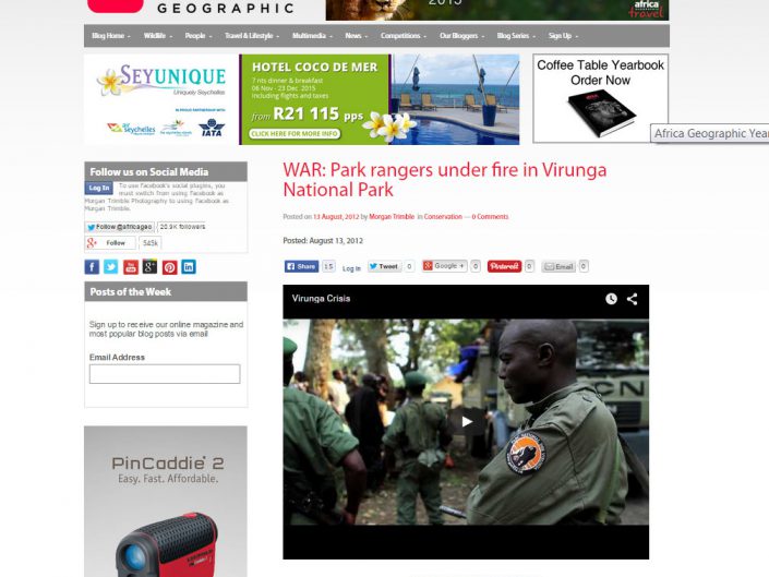 War: Park rangers under fire in Virunga National Park